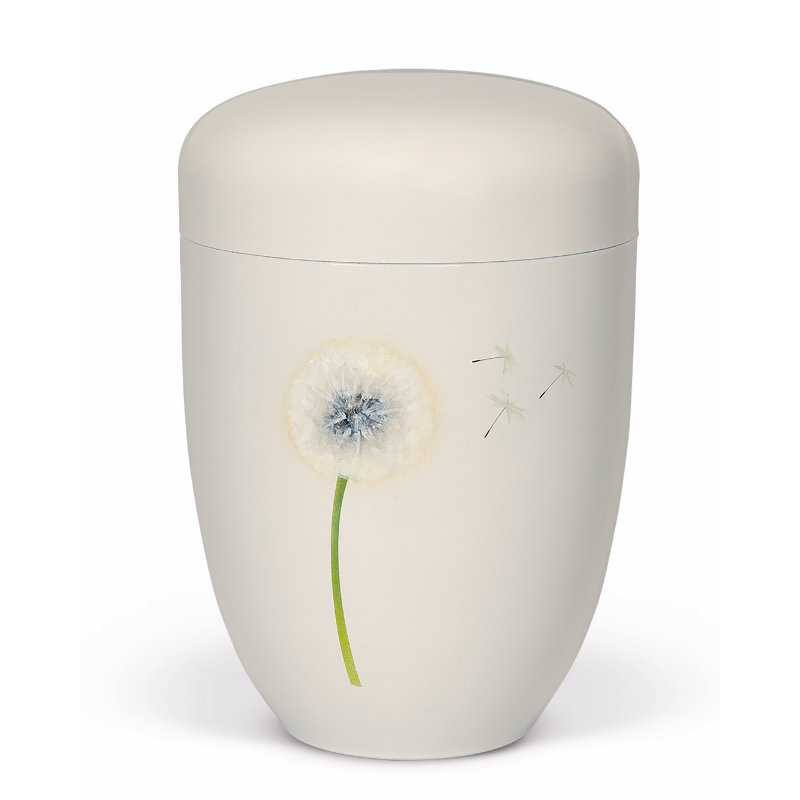 Columbarium cream white with dandelion motif