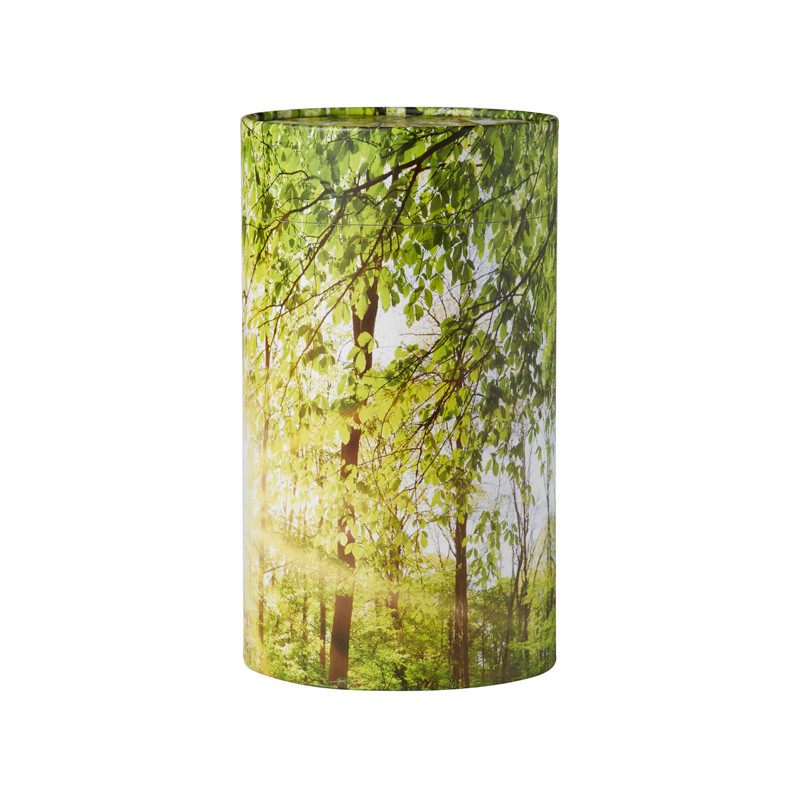 Stockholm urne med for&aring;r skov-motiv