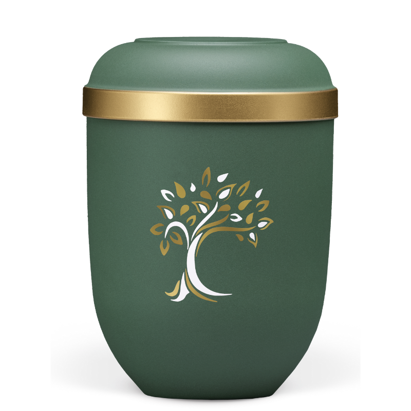 GEFN Matte Olive Green with Gold Trim and Wood No. 21331 ARB