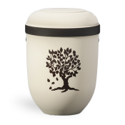 GEFN White with Black Rim & Tree Motif No. 21335 LB