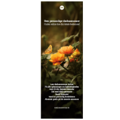 Banner with a flowers and butterfly motif