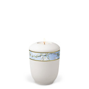 TEALIGHT HOLDER BESTLA Velor white no. 25861-MI with apple blossom