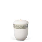 TEALIGHT HOLDER ATLANT white no. 27567-MI with decorative band boho style