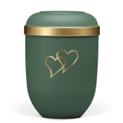 GEFN Matte Olive Green with Gold Trim and Hearts No. 21331 HZ