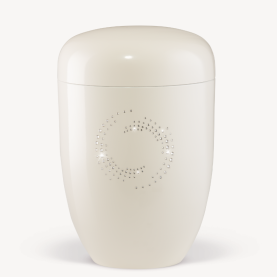 Columbarium cream white with crystal elements