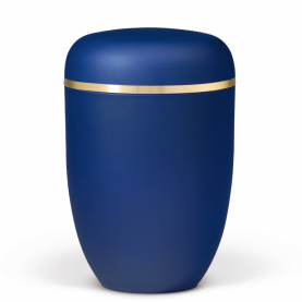 Columbarium sapphire blue with gold band