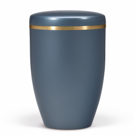 Columbarium pearl blue with gold band