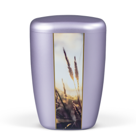 Thor Urn Violet w. image of grain in sunset 28435VGW