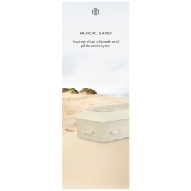 Banner with a sand dune and sky motif