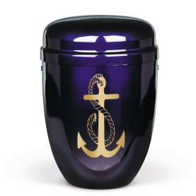 Columbarium cobalt blue with gold anchor