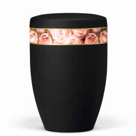 Atlant bio urn, anthracite with roses 27061
