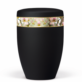 Atlant bio urn, anthracite with orchids 27062