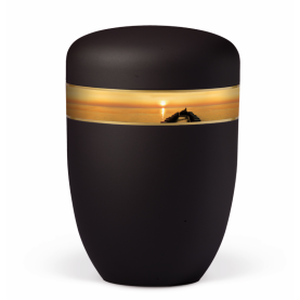 BESTLA BLACK WITH DECORATIVE BAND OF SUNSET NO. 25-3846