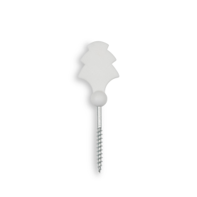Leaf-shaped white coffin screw,