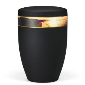 Atlant bio urn, anthracite with sunset by the sea 27059