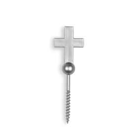 Coffin screw cross silver
