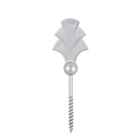Leaf-shaped silver coffin screw