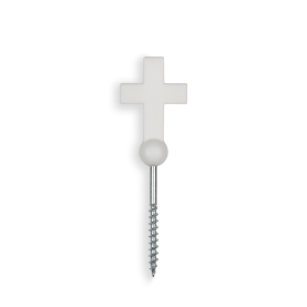 Coffin screw cross White