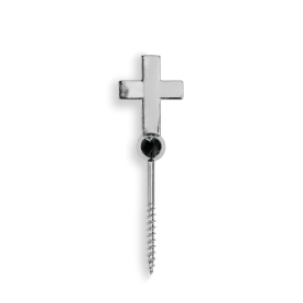 Metal coffin screw with cross