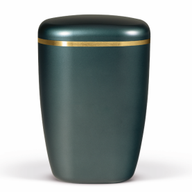 Thor Urn Dark green with gold rim nr 28351