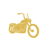 Motorcykel Symbol - Guld