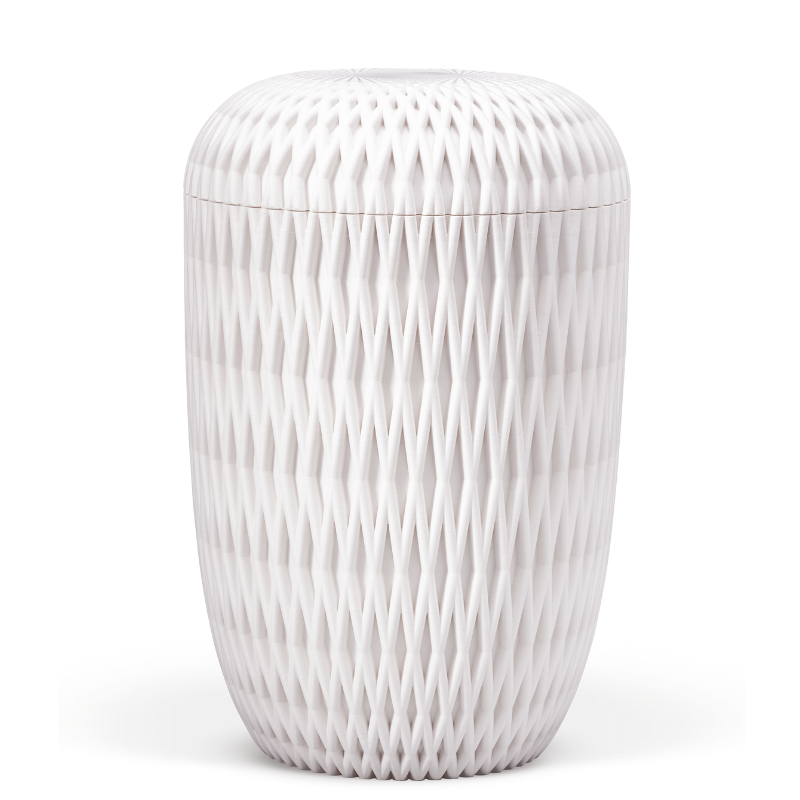 BESTLA hvid 3D-print med flet-m&oslash;nster