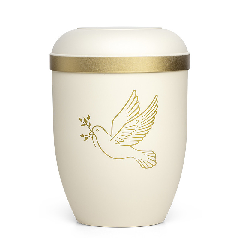 Freja vit m. fredsduvemotiv nr. 707806