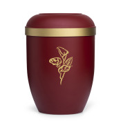 Freja röd m. lotusblommamotiv nr. 707858