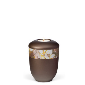 BESTLA kastanjebrun nr 25766-MI med ros&eacute;guldband med magnolia