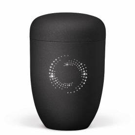 Kolumbarium svart velour med kristallelement