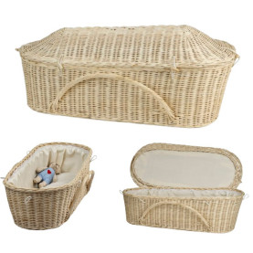 B&oslash;rnekiste i hvid flet