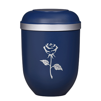 GEFN BL&Aring; MED S&Oslash;LVKANT OG ROSE NR. 21336-R-SI