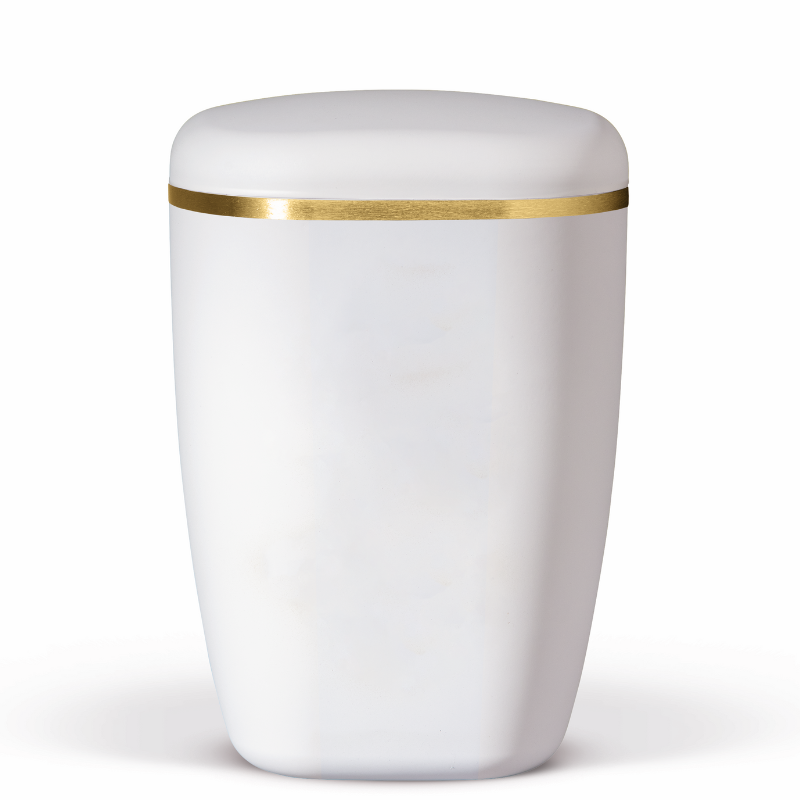 Thor Urn Hvit med gullkant 28301