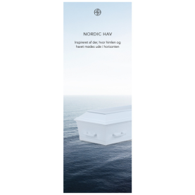 Banner med motiv av hav og himmel