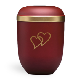 Gefn r&ouml;d m. guld kant og hjerter nr. 21333-HZ